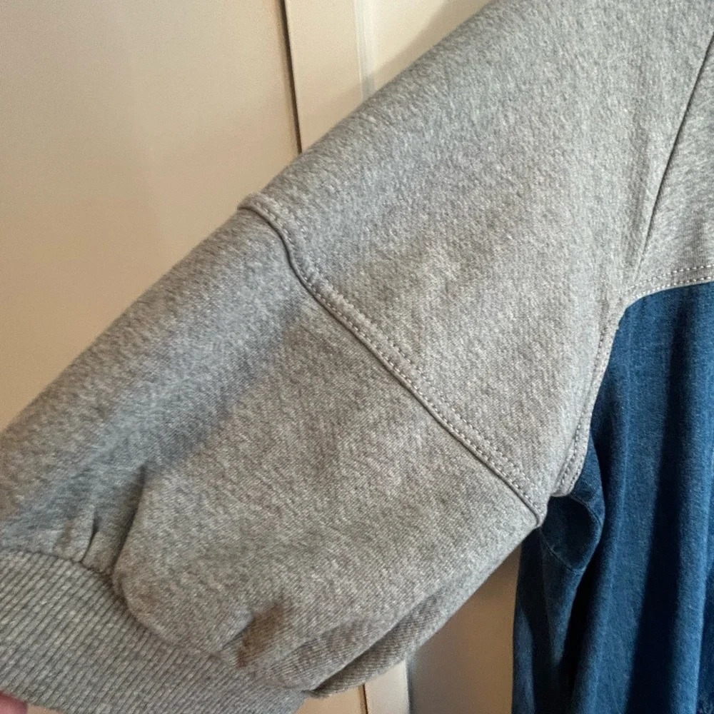 Anthropologie Pilcro Denim Sweatshirt Twofer Swing Dress XL - Picture 6 of 9